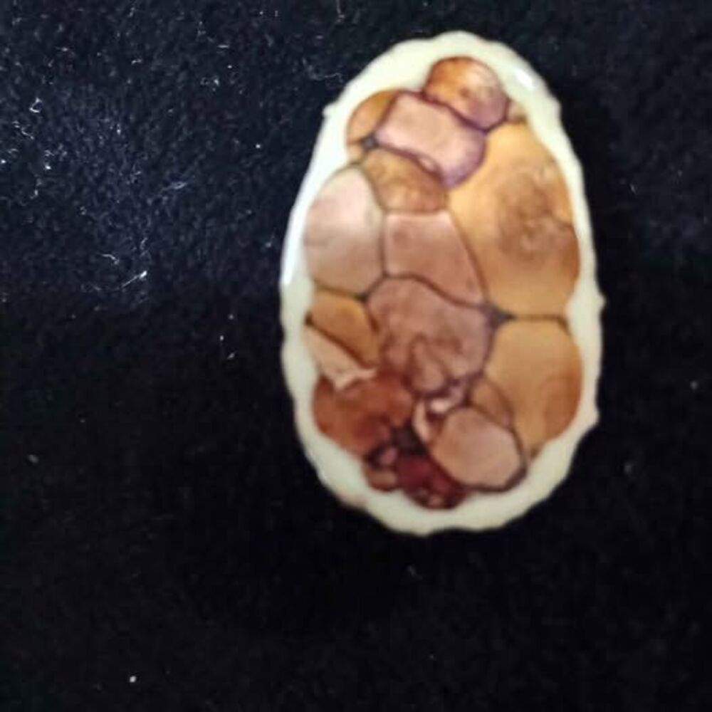 Vintage Mosaic Stone Brooch